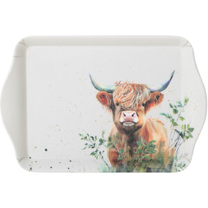 Highland Cow Tray - White / Mini Trinket Tray by Impress