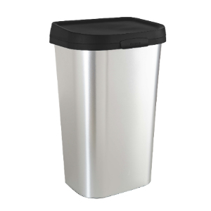 Curver Metal Effect Mistral Swing Bin Silver 50 Litre by Curver