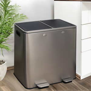 Kitchen Master 60L Premium Recycle Bin - Light Grey by Kitchen Master
