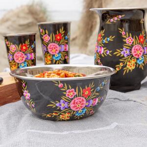 Pansy Picnic Bowl - 21.5cm - Carbon Pansy / 18.5cm by Billy Can