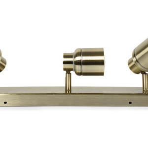 Benton IP44 3 Way Bar Ceiling Bathroom Spotlight - Antique Brass by ValueLights