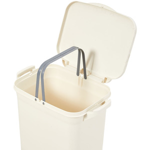 Lifeideas Kitchen Waste Sorting Bin with Wheels - Cream White / 38l / 30.5cm by lifeideas