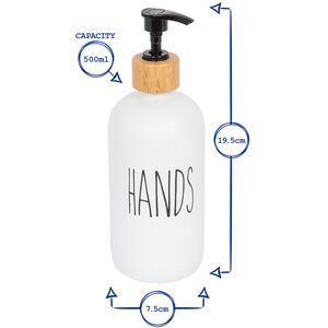 2pc Glass Dispensers Set - 500ml - WhiteBlack - White by Harbour Housewares