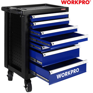 Workpro 7 Drawer Tool Roller Cabinet on Wheels - Black by Workpro