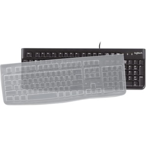 Logitech K120 US Layout Wired Standard Keyboard With Protective Cover - Black by Logitech
