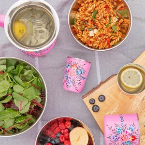 Pansy Picnic Bowl - 21.5cm - Raspberry Pansy / 16.5cm by Billy Can