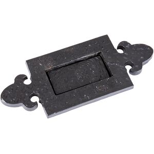 Fleur De Lis Letter Plate Black - Black by Hammer and Tongs