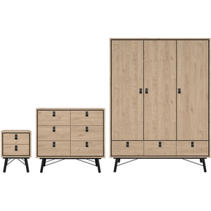 Ry 3 Piece Bedroom Set - Jackson Hickory Oak
