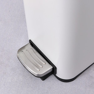 HOMCOM Rectangular Compact Bin Steel Body - White by HOMCOM