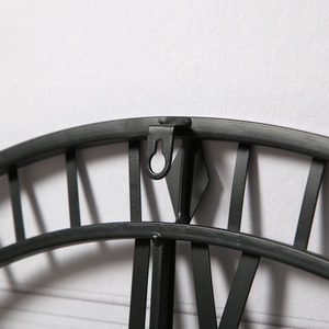 Skeleton Wall Clock with Roman Numerals - Black by Home Garden Direct