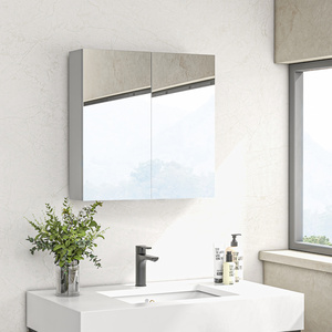 kleankin High Gloss Wall Mounted Bathroom Mirror Cabinet - High gloss by kleankin