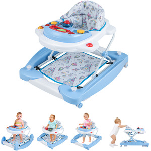 6 in 1 Anti-Rollover Toddler Walker - Blue by Costway