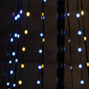 Christmas Pyramid Tree with 580 White and Warm White LEDs - White by Samuel Alexander