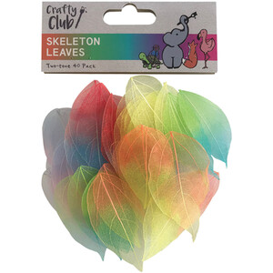 Pack of 40 Two Tone Skeleton Leaves by Crafty Club