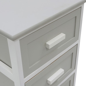 JVL Abingdon 4 Drawer Willow Storage Unit - Grey by JVL