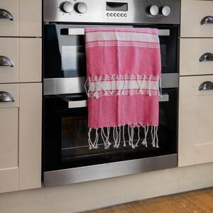 Turkish Cotton Hand Towels - 100 x 60cm - Pink - Pack of 2 - Pink by Nicola Spring