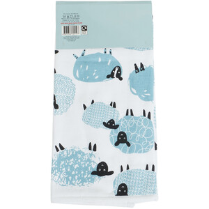 Highland Flock Reversible Tea Towel - Blue