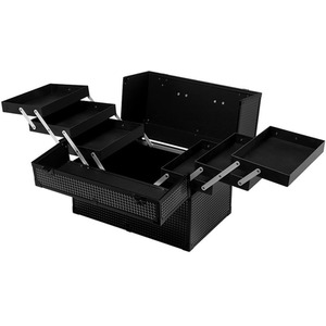 Aluminum Alloy Dual-Opening Cosmetic Organiser - Black / 37cm by komore