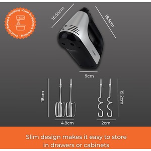 Innoteck Hand Mixer 6 Speed Electric Mixer 400W - Silver by Innoteck