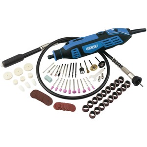 Draper 180W Rotary Multi Tool Kit 111 Piece - Black & Blue by Draper