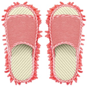 Flexible and Elastic Microfiber Chenille Mop Slippers - Pink by Haven