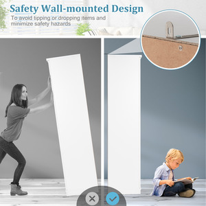 2-Door Utility Storage Cabinet - White by Costway