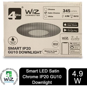 4lite WiFi And Bluetooth - IP20 Adjustable Satin Chrome by 4lite WiZ Connected
