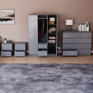 Vida Designs Glinton 4 Piece FSC Bedroom Set - Grey by Vida Designs