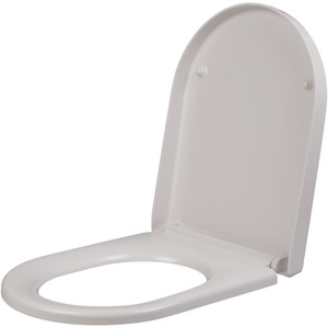 Soft Close D Shape Toilet Seat - White