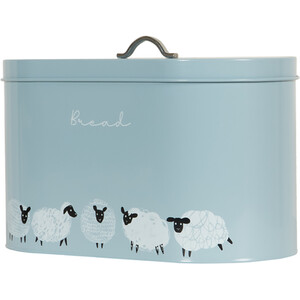 Highland Flock Oval Bread Bin - Grey