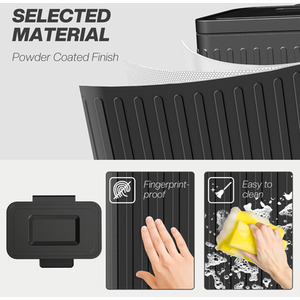 HOMCOM Dual 20L Kitchen Double Bin with Soft-Close Lid by HOMCOM