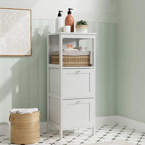 Wooden Bathroom Cabinet - White by komore