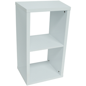 CUBE - 2 Cubby Square Display Shelves Vinyl LP Record Storage - White - White by Watsons