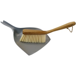 Bamboo Dustpan and Bristle Brush Set - Bamboo by JVL