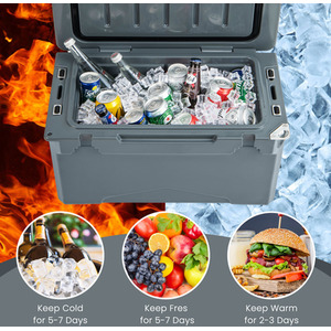 28L Rotomolded Cooler Insulated Portable Ice Chest by Costway
