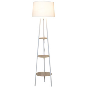 Evie Shelf Floor Lamp - White