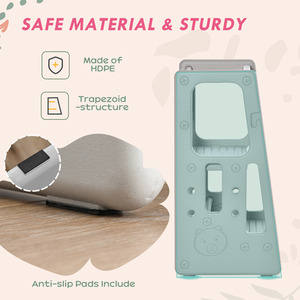 HOMCOM Kids Step Stool, Adjustable Standing Platform, Toddler Kitchen Stool by HOMCOM