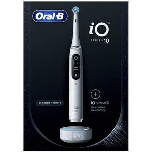 Oral-B iO Series 10 Stardust White Electric Rechargeable Toothbrush - White by Oral-B