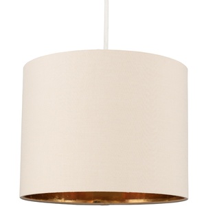 Modern Beige And Gold Ceiling Pendant Light Shade - Cream by ValueLights