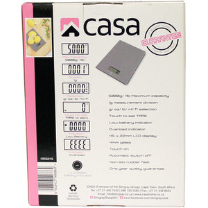 Glass Kitchen Scale Range - Grey by Casa