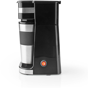 Single Serve Coffee Maker and Travel Mug - Silver / 400ml by Nedis