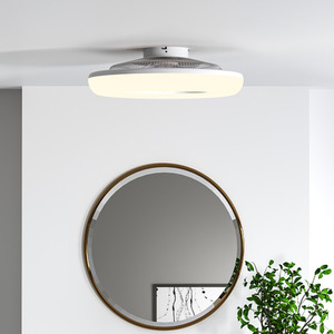 Round LED Fan Light with Soft Light - White by Livingandhome