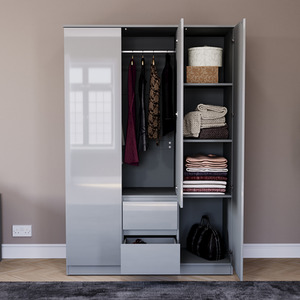 Vida Designs Glinton 3 Piece FSC Bedroom Set - Grey by Vida Designs