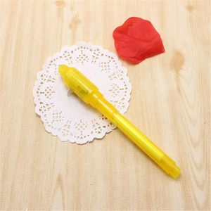 2PCS Invisible Ink Secret Message Pens Set with Light - Yellow by UMKY