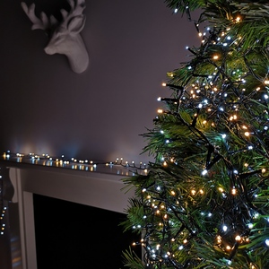 25m Premier Christmas Lights Mains Timer with 1000 Warm and Cool White LEDs - Cool & Warm white by Samuel Alexander