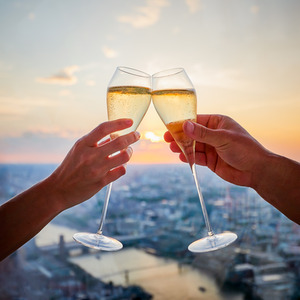 A Romantic Escape for Two View from the Shard with Champagne Gift Experience - Pink by Find Me A Gift