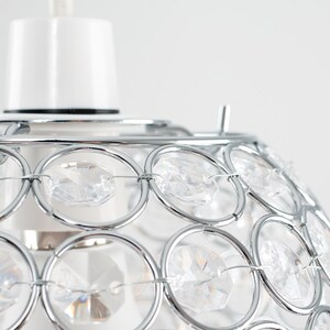 Modern Chrome Globe Ceiling Light Shade Withcrylic Crystal Effect Jewels - Silver by ValueLights