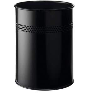 Durable Metal Waste Bin 15 Litre with Perforated Ring by Durable