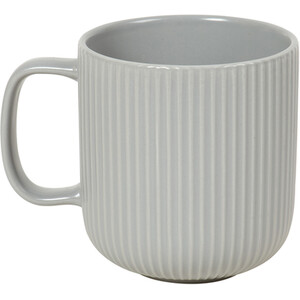 Set of 4 Ribbed Mugs - Grey