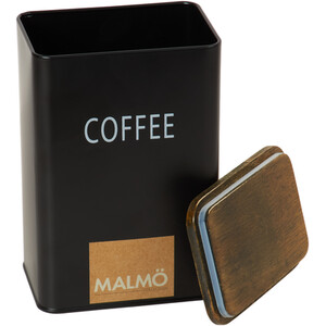 Malmo Rectangular Canister - Black / Coffee